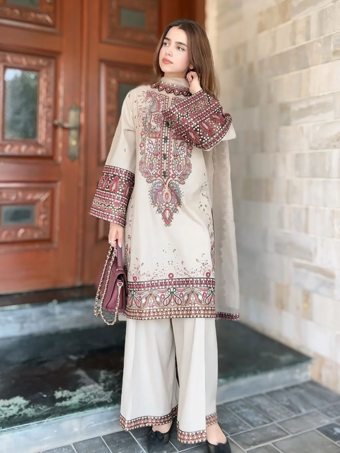 Premium Embroidery Three Pices